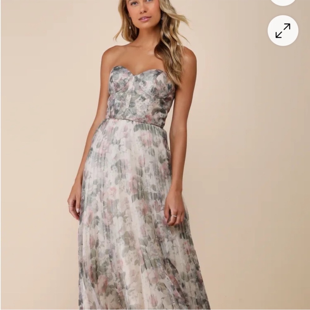 Lulu Floral Strapless Maxi Dress